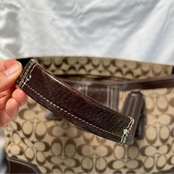 Coach monogram tote shoulder bag - Picture 3 of 15